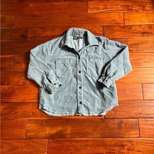 Blue Oversized Corduroy Zara Jacket